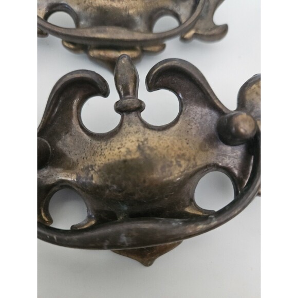 Vintage Brass Traditional Drawer Pulls Lot Of 4 - Picture 4 of 7